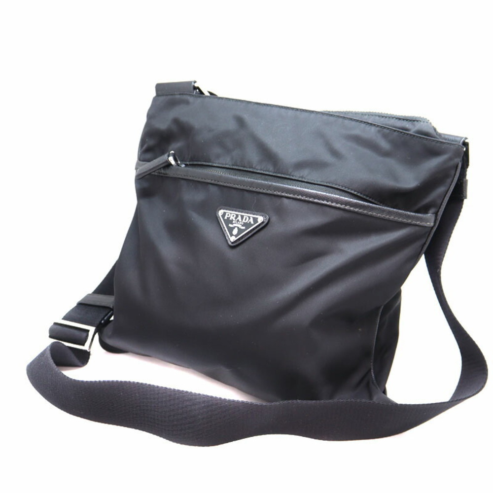PRADA Shoulder Bag Black Brown
